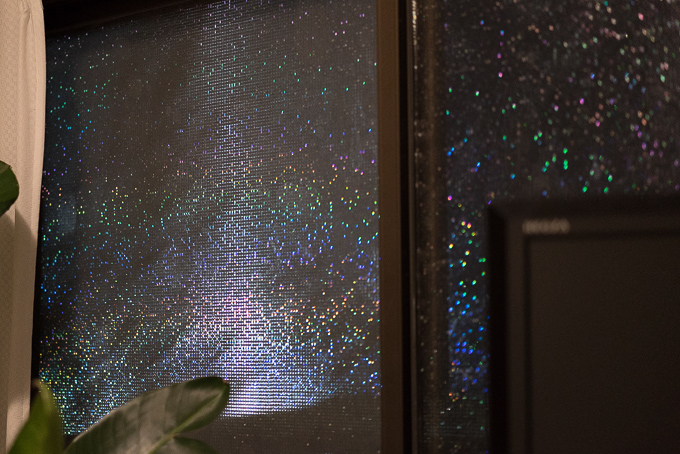 CottonColors窓用フィルムの夜の美しさ